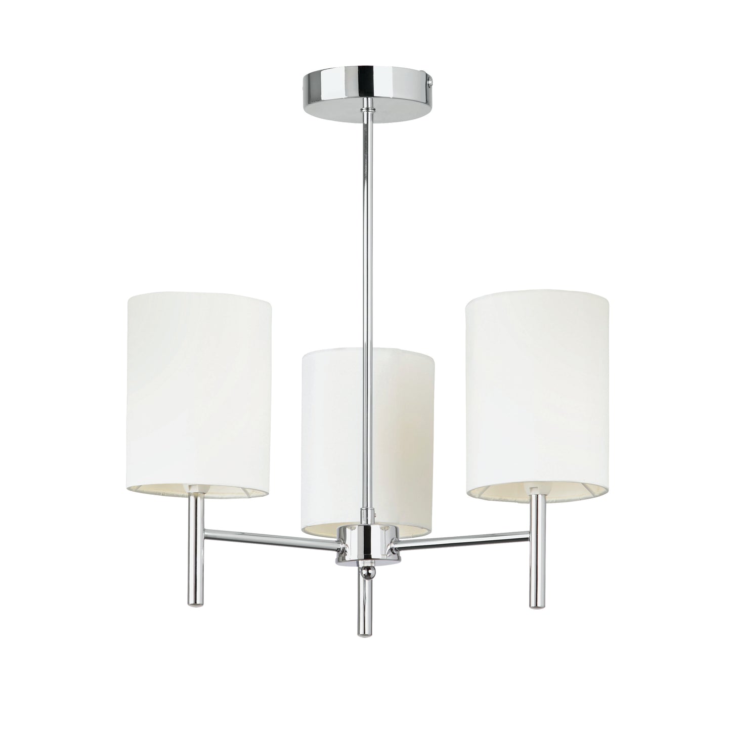 Brio 3 Light Semi Flush Chrome