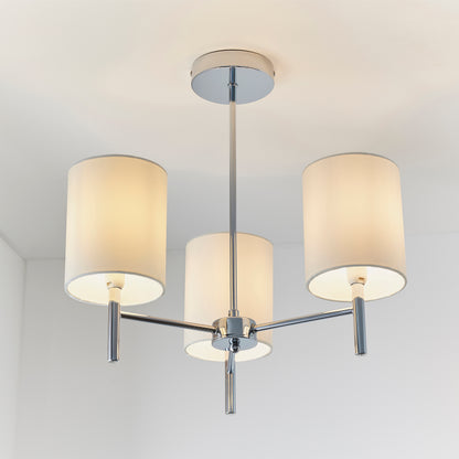 Brio 3 Light Semi Flush Chrome
