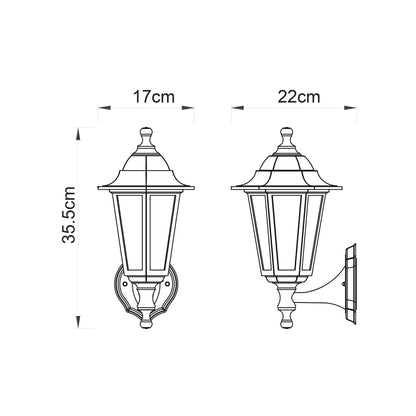 Bayswater 1 Light Wall Light Black