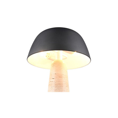 Timba Black & Travertine Table Lamp