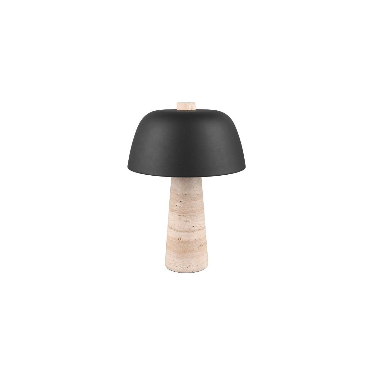 Timba Black & Travertine Table Lamp