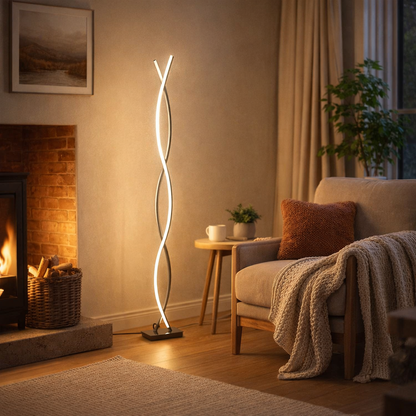 Platt Polished Chrome LED Floor Lamp