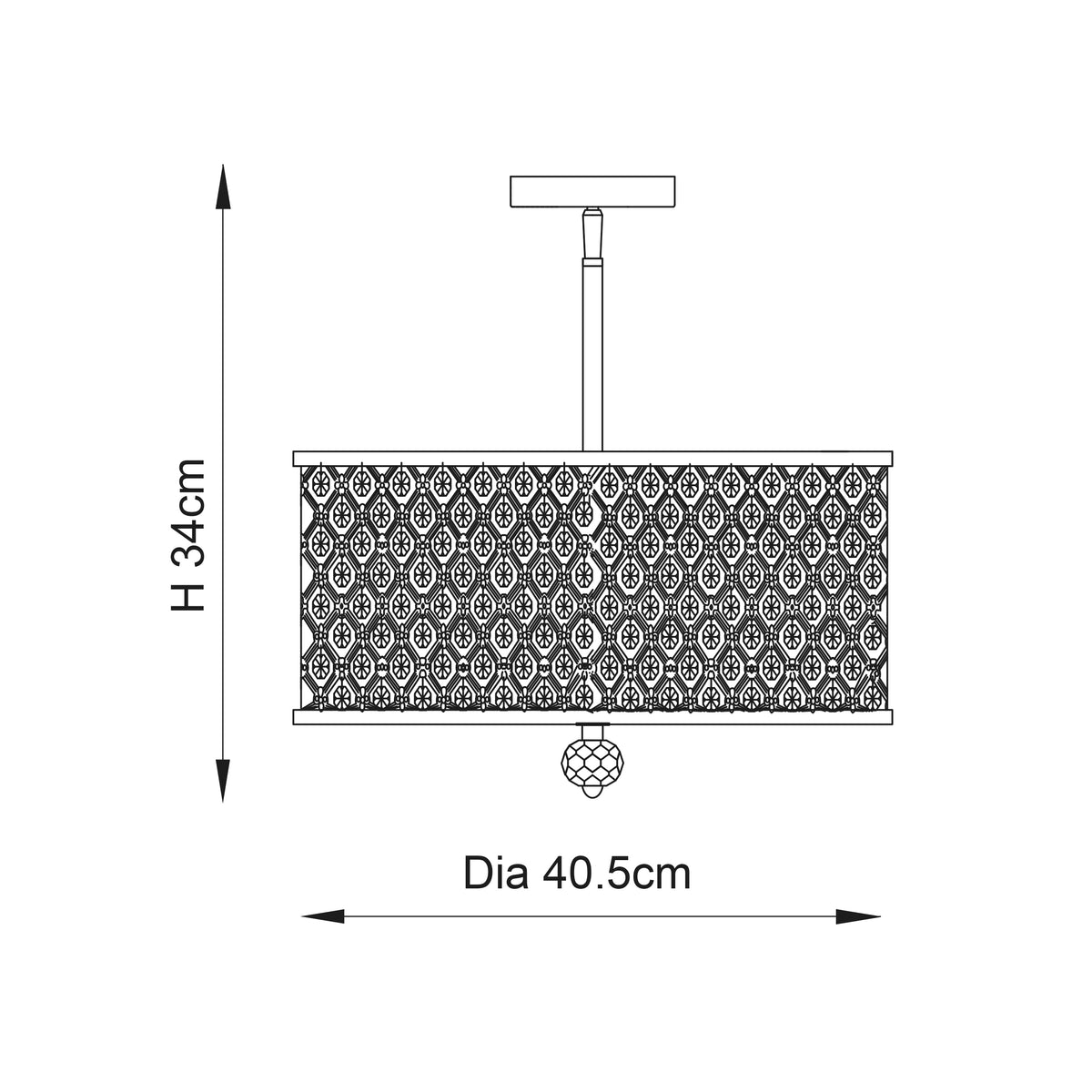 Hudson Semi-Flush Ceiling Light