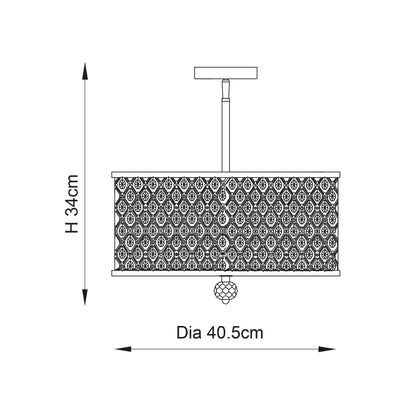 Hudson Semi-Flush Ceiling Light