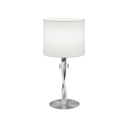 Nandor 2 Light Satin Nickel LED Table Lamp