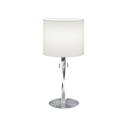 Nandor 2 Light Satin Nickel LED Table Lamp
