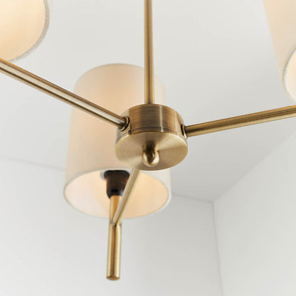 Brio 3 Light Semi Flush Antique Brass