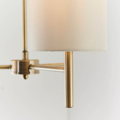 Brio 3 Light Semi Flush Antique Brass