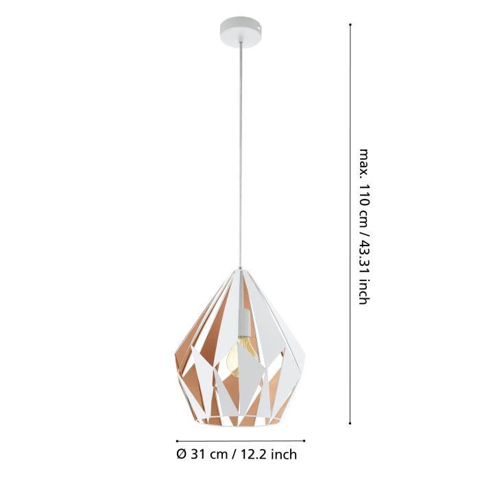 Carlton White Ceiling Pendant