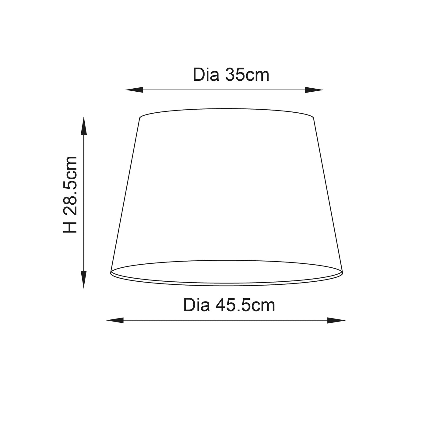 Cici 45cm Tapered Shade  Ivory