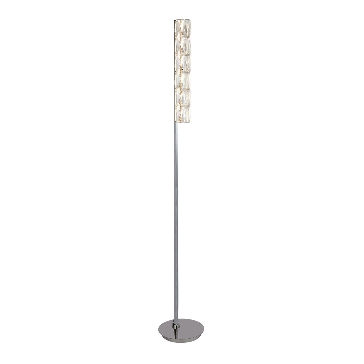 Remy Polished Chrome & Crystal Floor Lamp