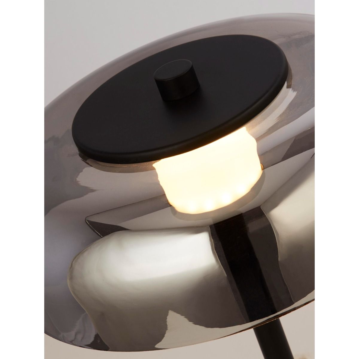 Frisbee LED Black  Touch Floor Lamp