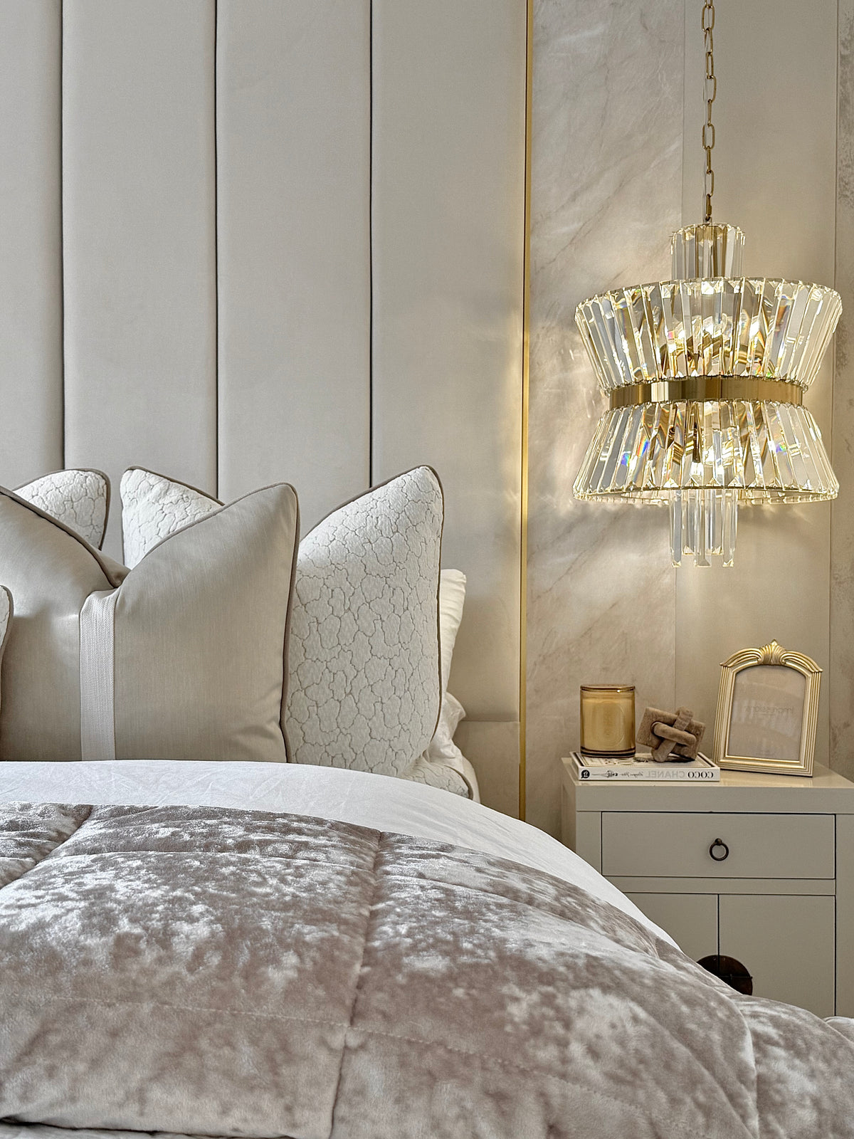 Aurelia Gold 8 Light Crystal Chandelier