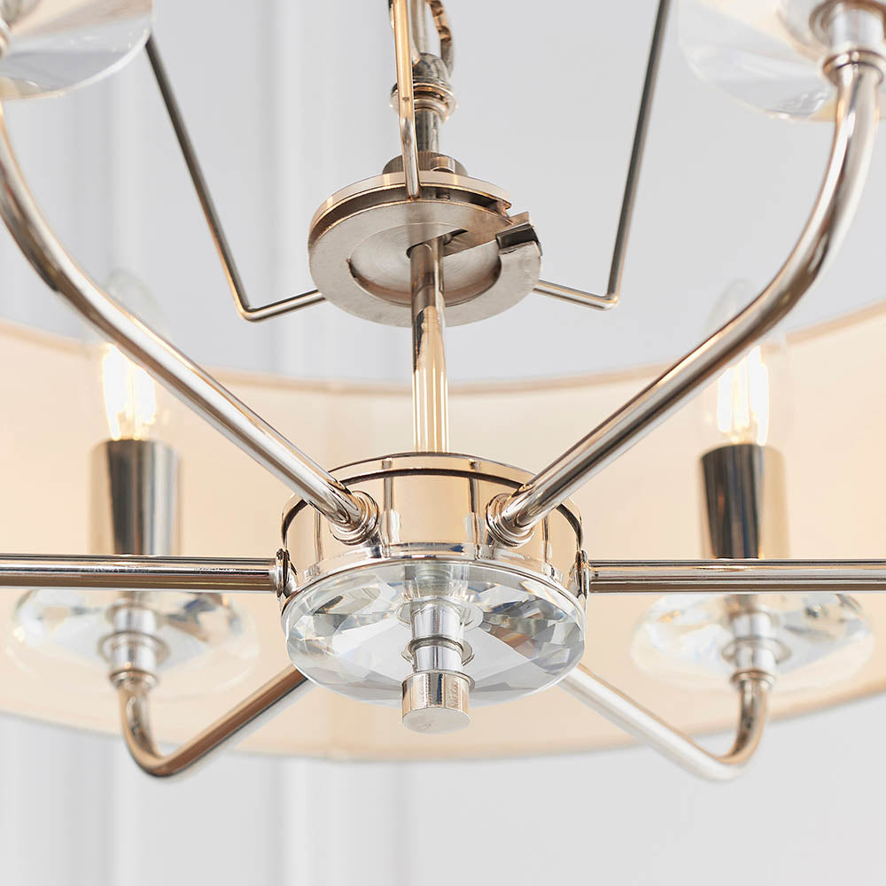 Nixon 6 Light Pendant Nickel