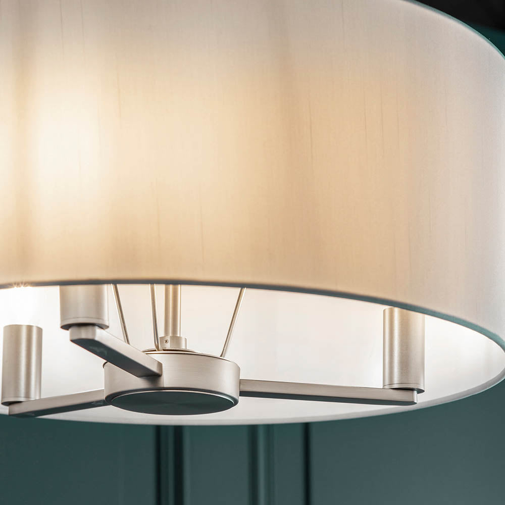 Daley Shaded 3 Light Pendant Nickel