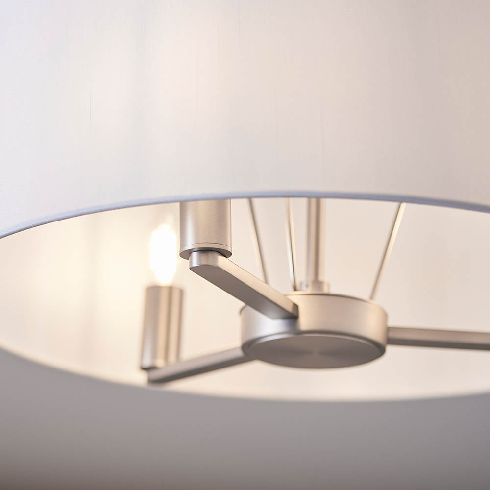 Daley Shaded 3 Light Pendant Nickel