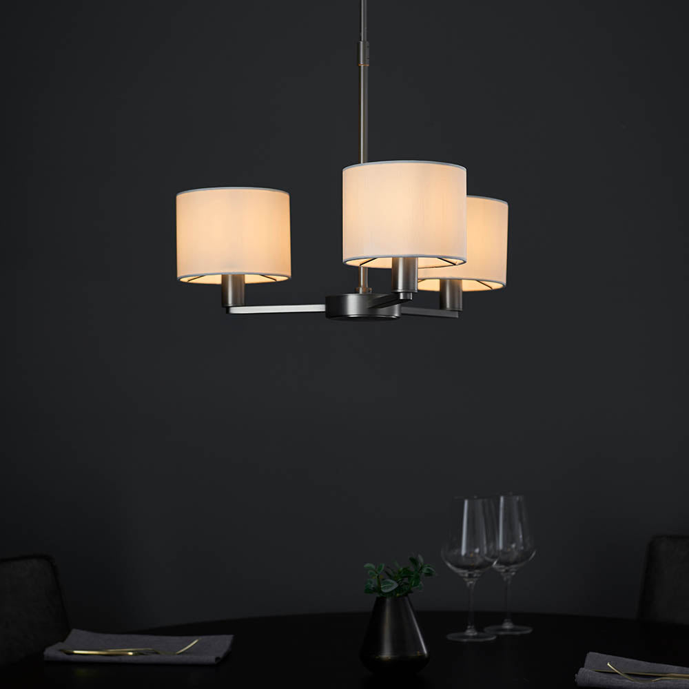 Daley 3 Light Pendant Nickel