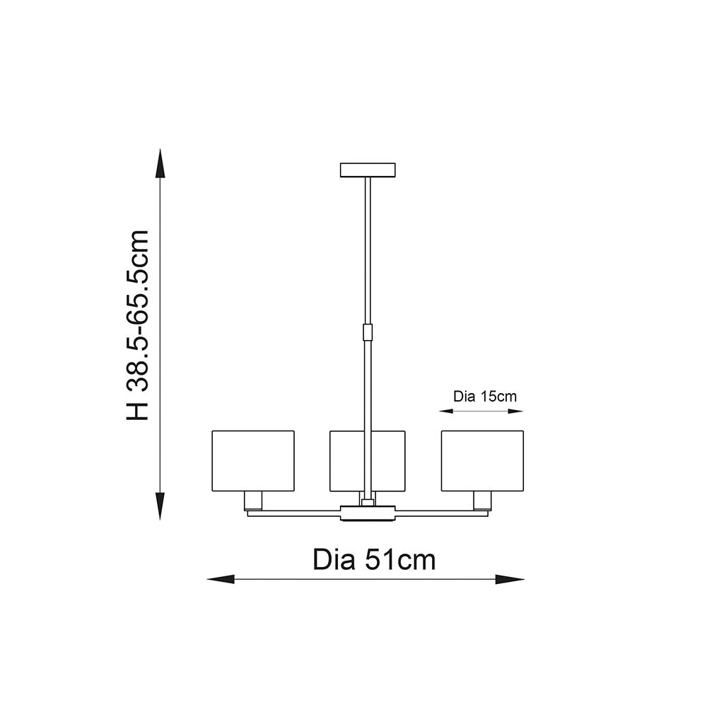 Daley 3 Light Pendant Nickel