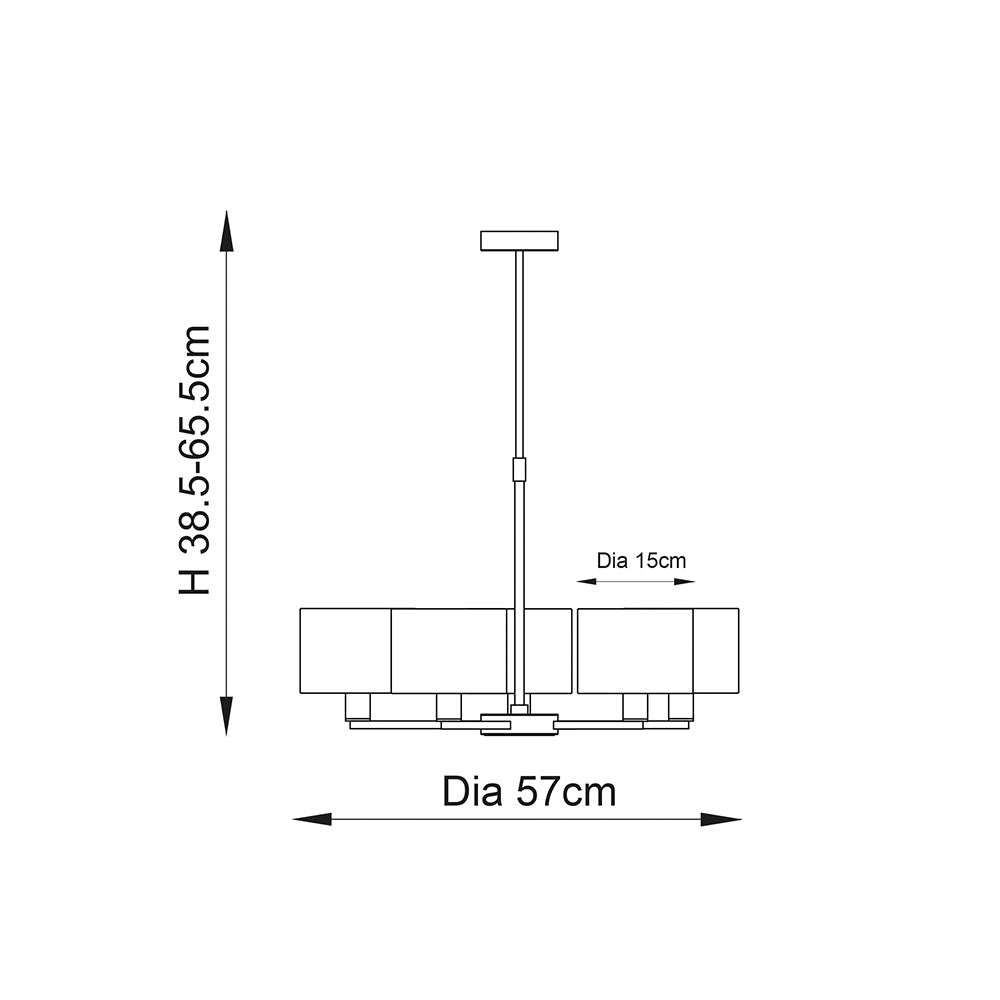 Daley 5 Light Pendant Nickel