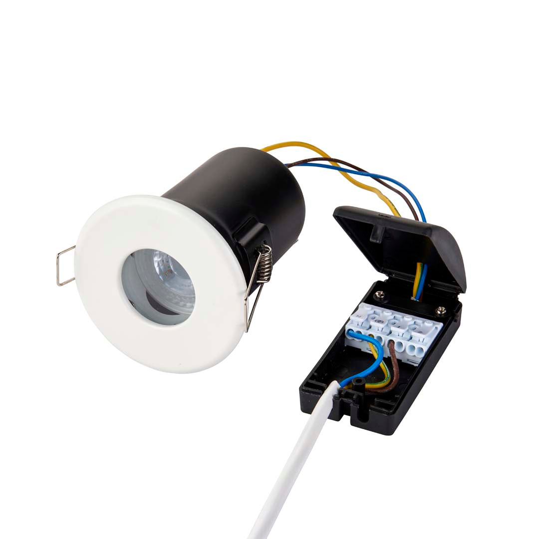 Shield Shower White Downlighter Firerated IP65