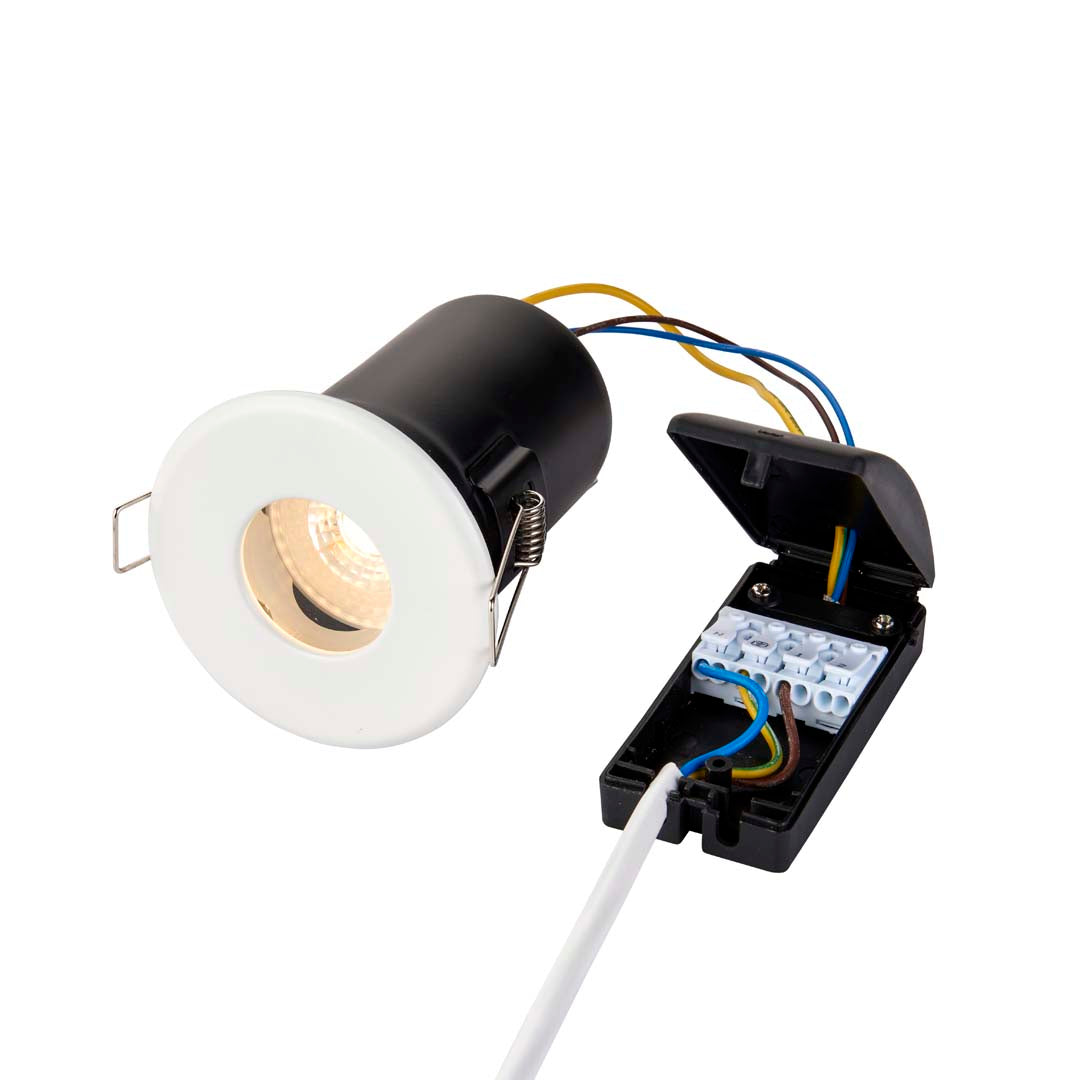 Shield Shower White Downlighter Firerated IP65
