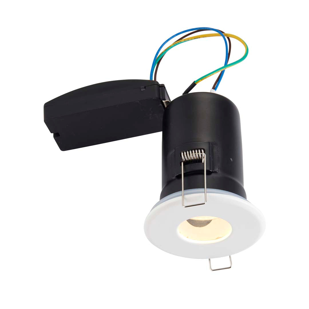Shield Shower White Downlighter Firerated IP65