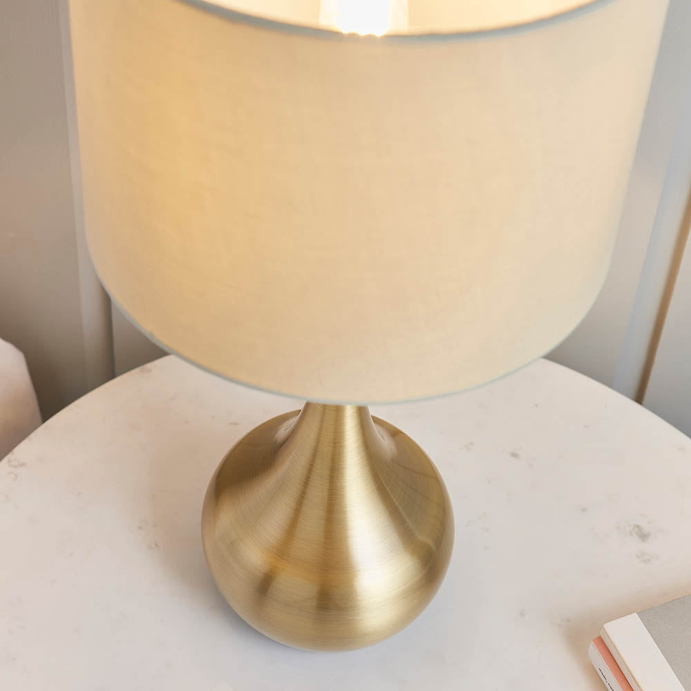 Piccadilly 1 Light Table Lamp Brass