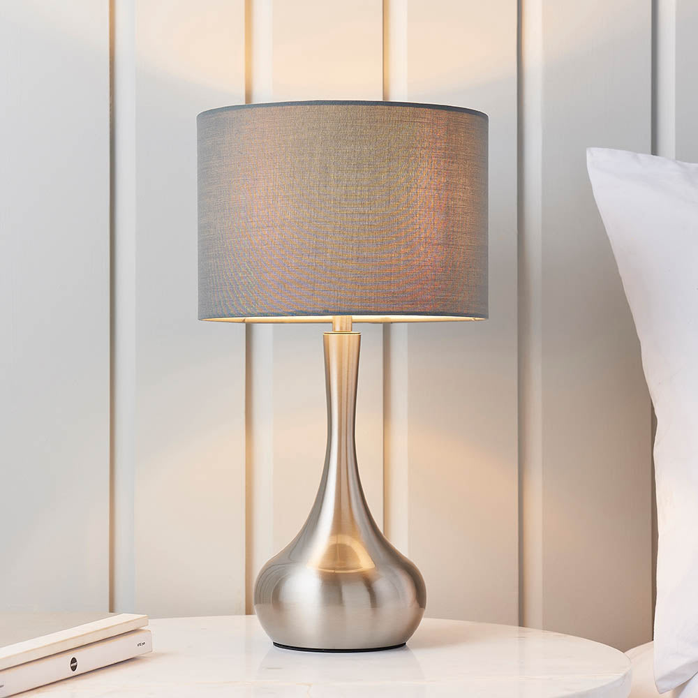 Piccadilly 1 Light Table Lamp Nickel