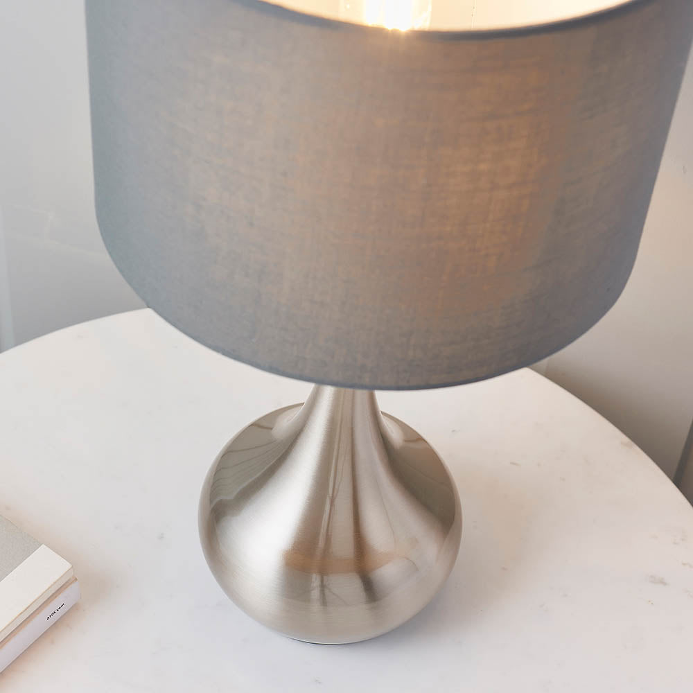 Piccadilly 1 Light Table Lamp Nickel