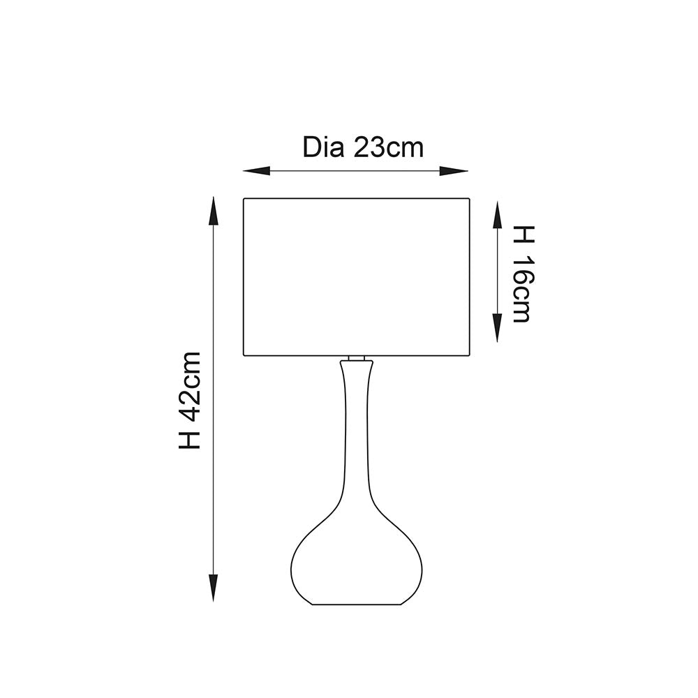 Piccadilly 1 Light Table Lamp Nickel