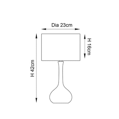 Piccadilly 1 Light Table Lamp Nickel