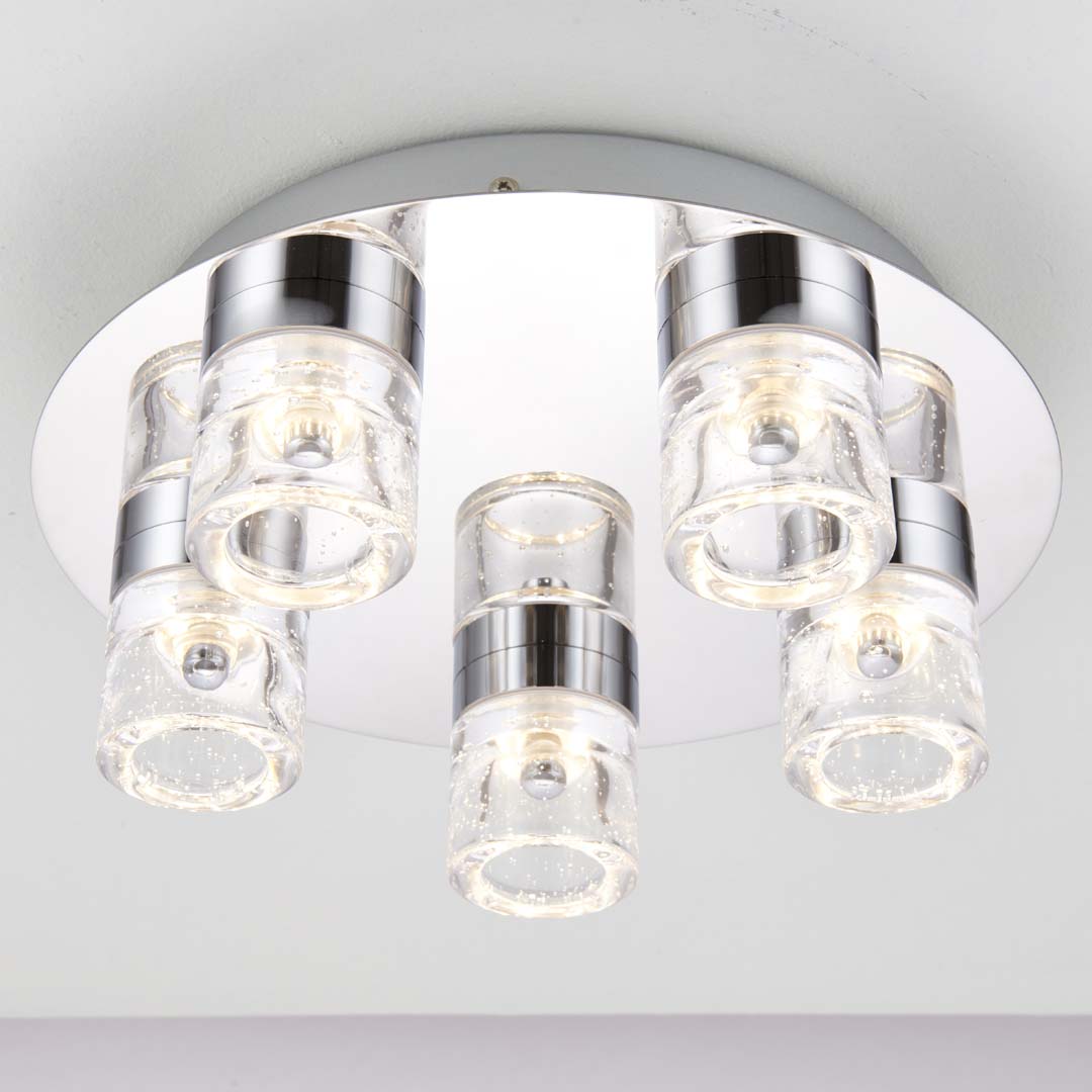 Imperial Polished Chrome Bathroom LED Ceiling Light