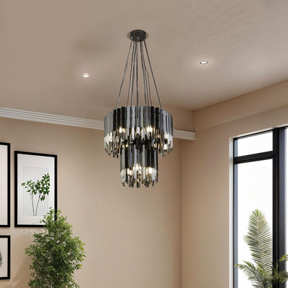 Rotunda 9 Light Smoked Glass Pendant Ceiling Light