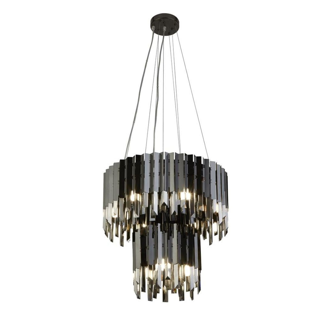 Rotunda 9 Light Smoked Glass Pendant Ceiling Light