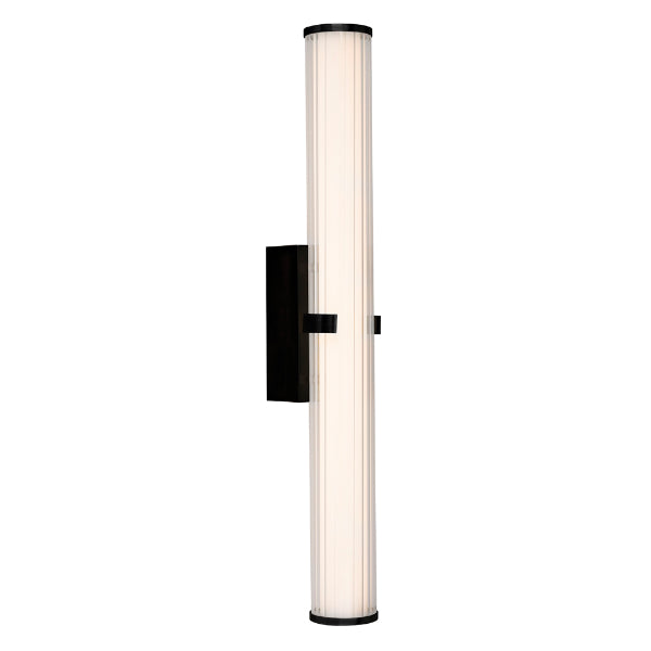 Clamp Large LED Black IP44 Wall Light