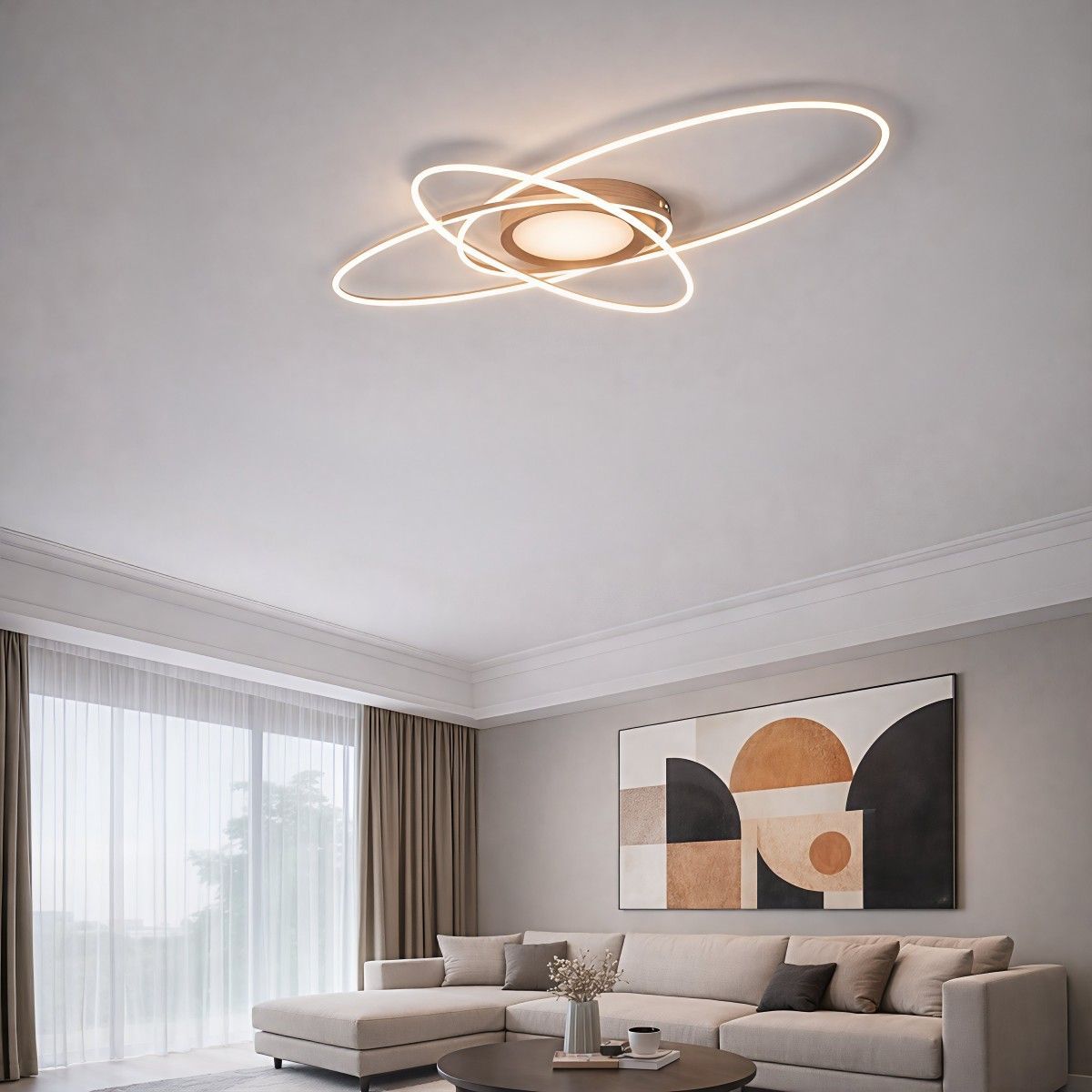 Ovine Grey & Bronze LED Ceiling Light