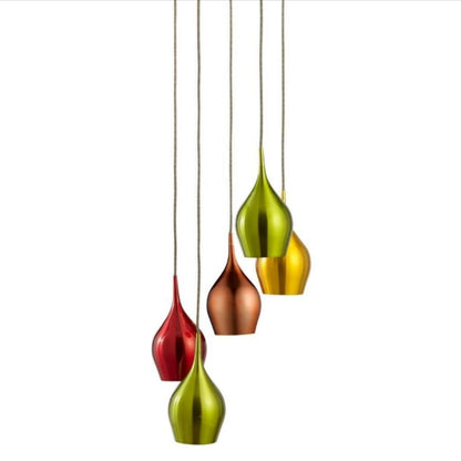 Vibrant 5 Light Cluster Pendant Ceiling Light