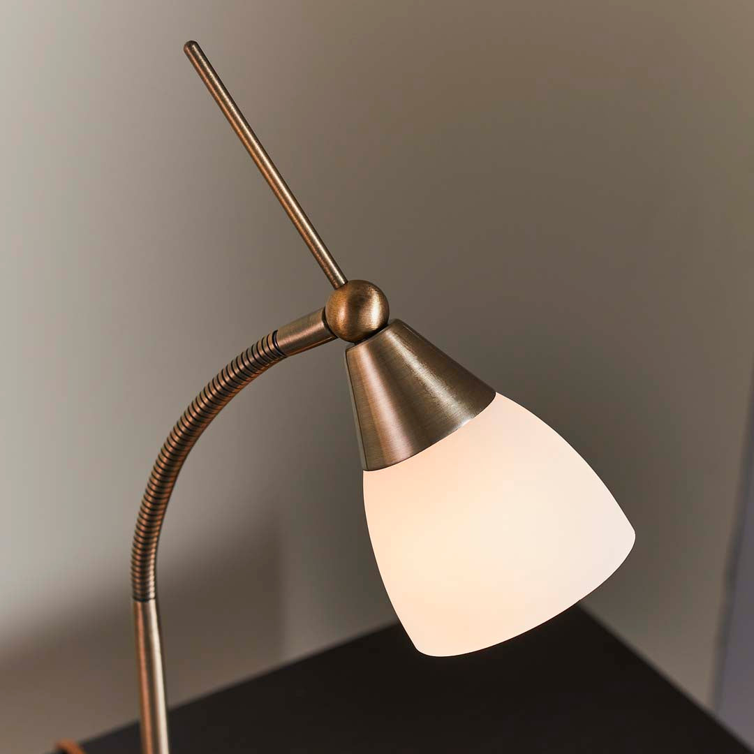 40cm Touch Desk Table Lamp Antique Brass