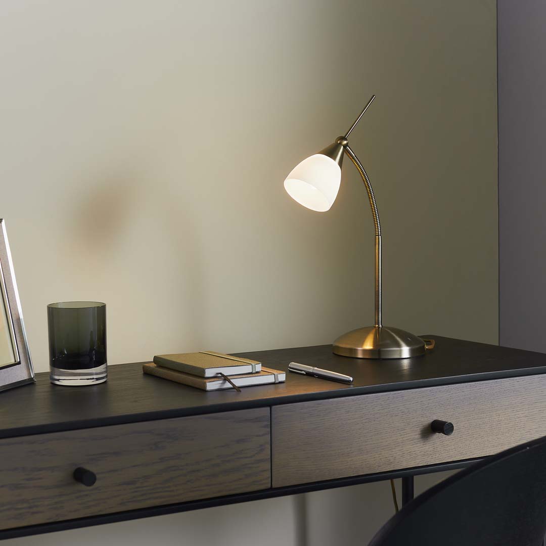 40cm Touch Desk Table Lamp Antique Brass