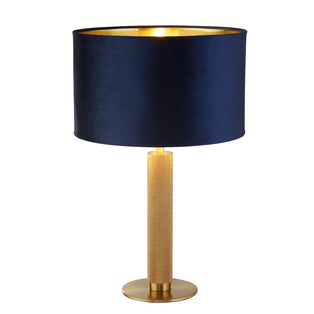 London Brass and Navy Table Lamp
