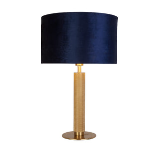 London Brass and Navy Table Lamp
