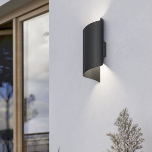 Montarello 2-Light Black LED Outdoor Wall Light
