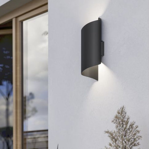 Montarello 2-Light Black LED Outdoor Wall Light