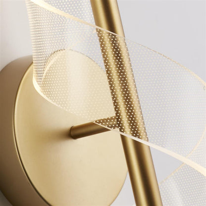 Lux & Belle LED Painted Gold Metal & Clear Acrylic Wall Light