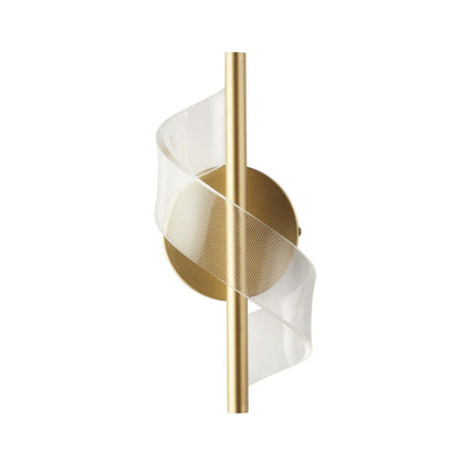 Lux & Belle LED Painted Gold Metal & Clear Acrylic Wall Light