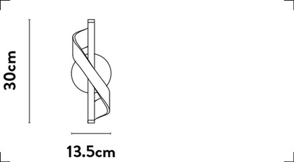 Lux & Belle LED Painted Gold Metal & Clear Acrylic Wall Light