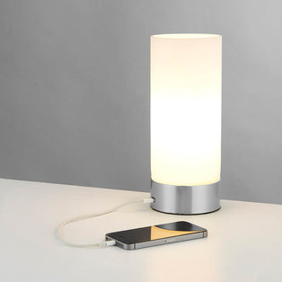 Dara USB Table Lamp Nickel