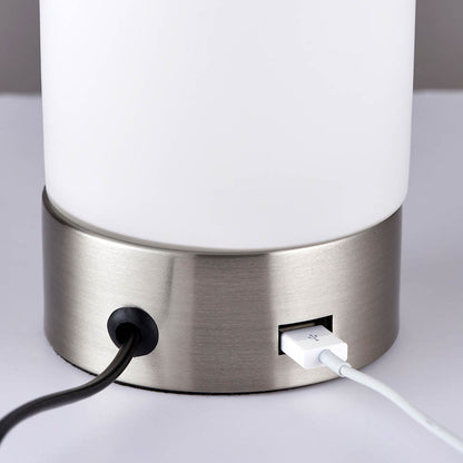 Dara USB Table Lamp Nickel