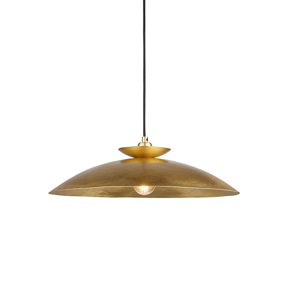 Hammered Pendant Brass