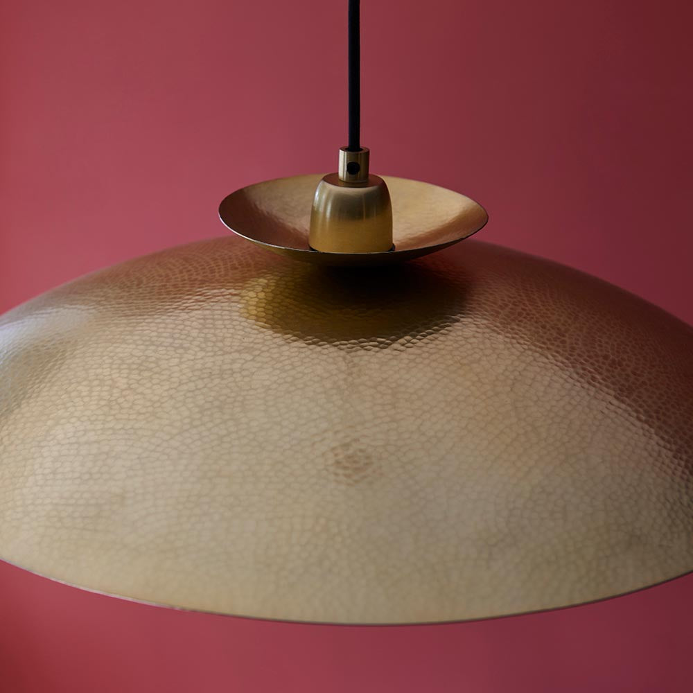 Hammered Pendant Brass